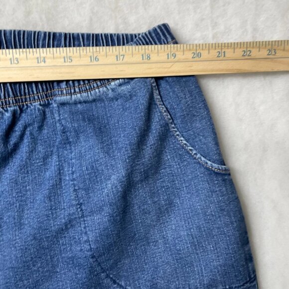 Croft & Barrow Womens Denim Blue High Rise Stretch Pull On Straight Jeans Sz 3X - Picture 5 of 9